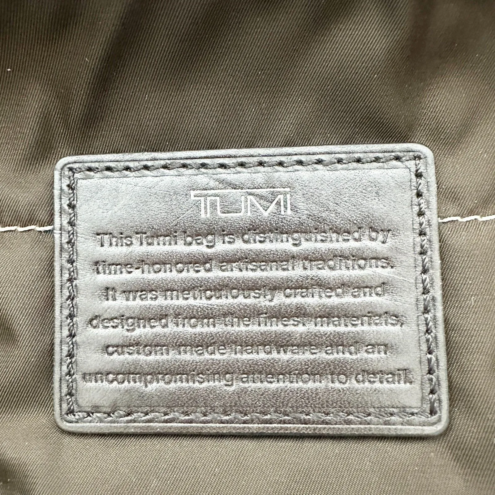 Tumi Voyageur Nylon Tote Bag Travel Business Shoulder Bag Carry On Brown - Image 13