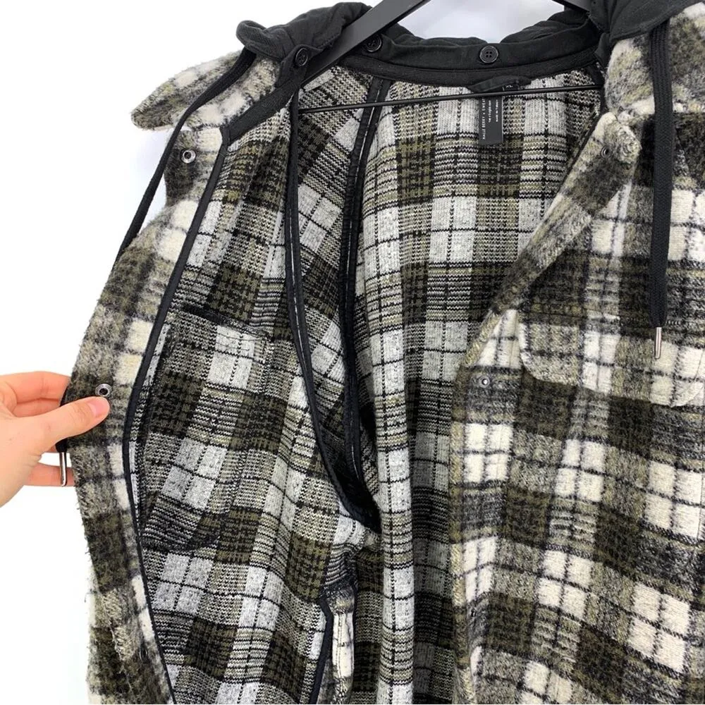 HALLE BERRY x Sweaty Betty Rhea Overshirt Plaid Jacket Green Black Cream 14 (XL) - Image 8