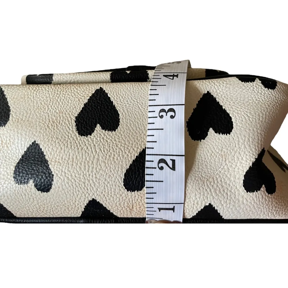 Betsey Johnson Mini Backpack Baby Pink and Black Hearts - Image 5