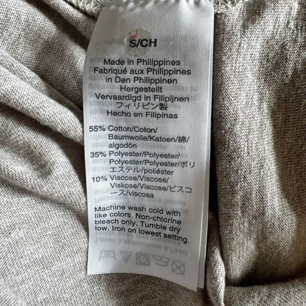 Madewell Midi Tee Dress Heather OatmealCream Minimalist T-shirt Crew SZ   S #235 - Image 11