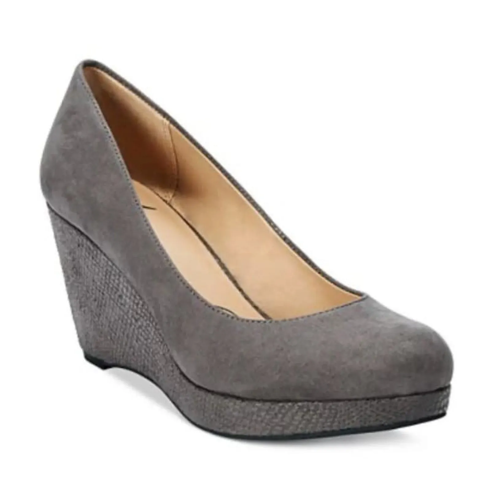 American Rag Cie Women's Grey Heels Shoes Upper Textile Heel 3.5" Size 5.5 Gray - Image 8