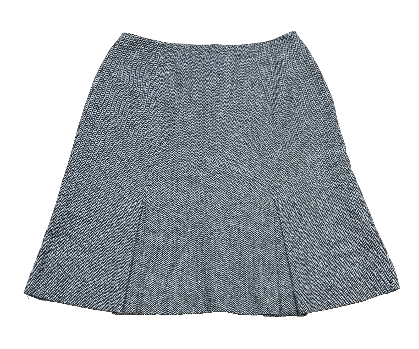 Valerie Stevens Herringbone Wool Blend Skirt Size 12P Modest Career Classic - Image 1