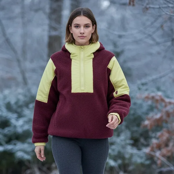 Free People FP Movement Womens Lead The Pack Fleece Pullover Hoodie Jacket Sz L - Image 2