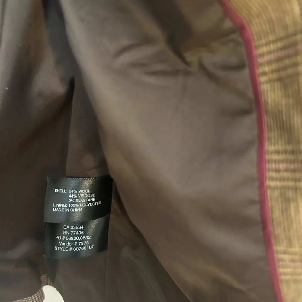 Club Monaco Blazer Jacket Plaid Preppy Size 8 - Image 5