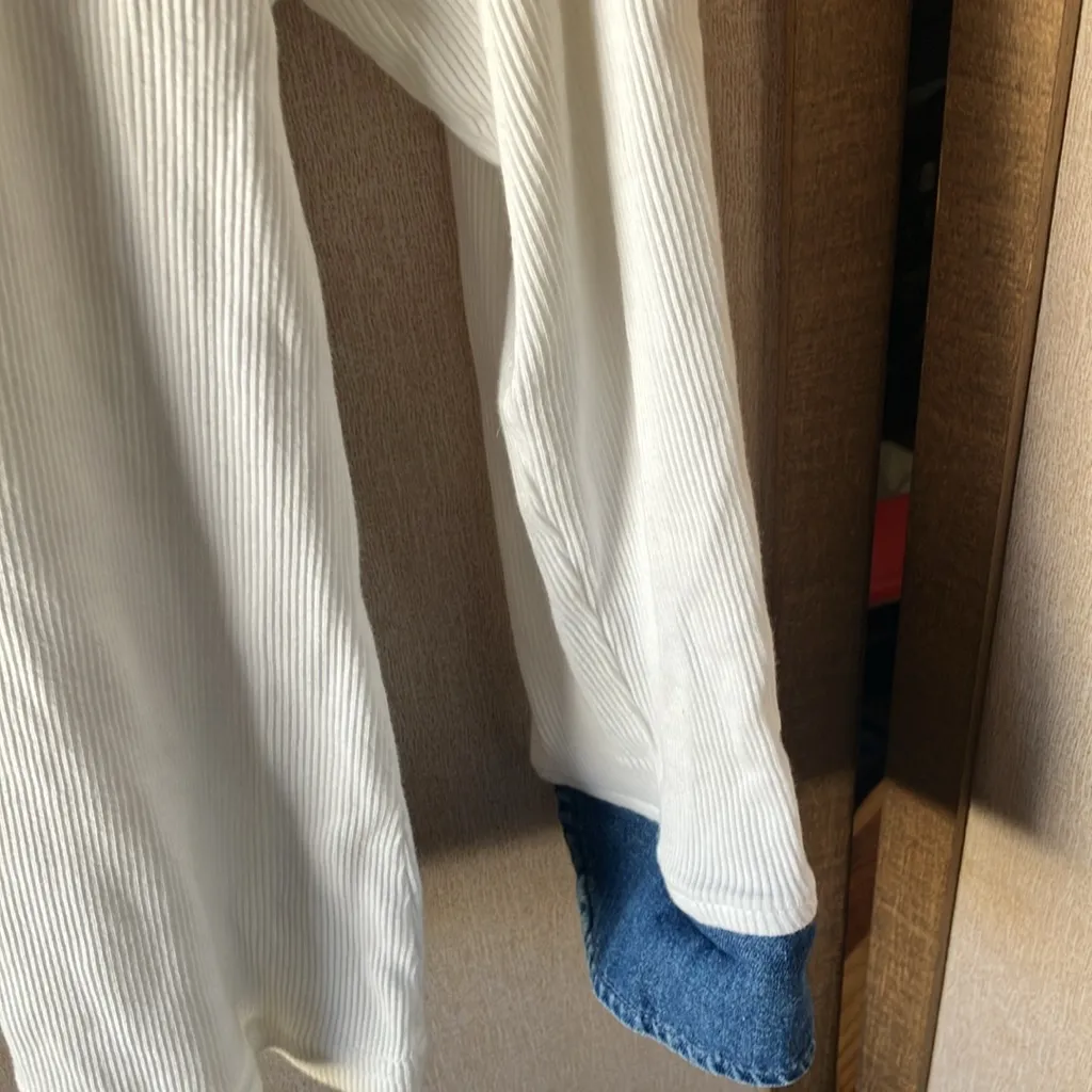 FINAL MARKDOWN Will Smith White and Blue Long Sleeve Shirt large - Image 2