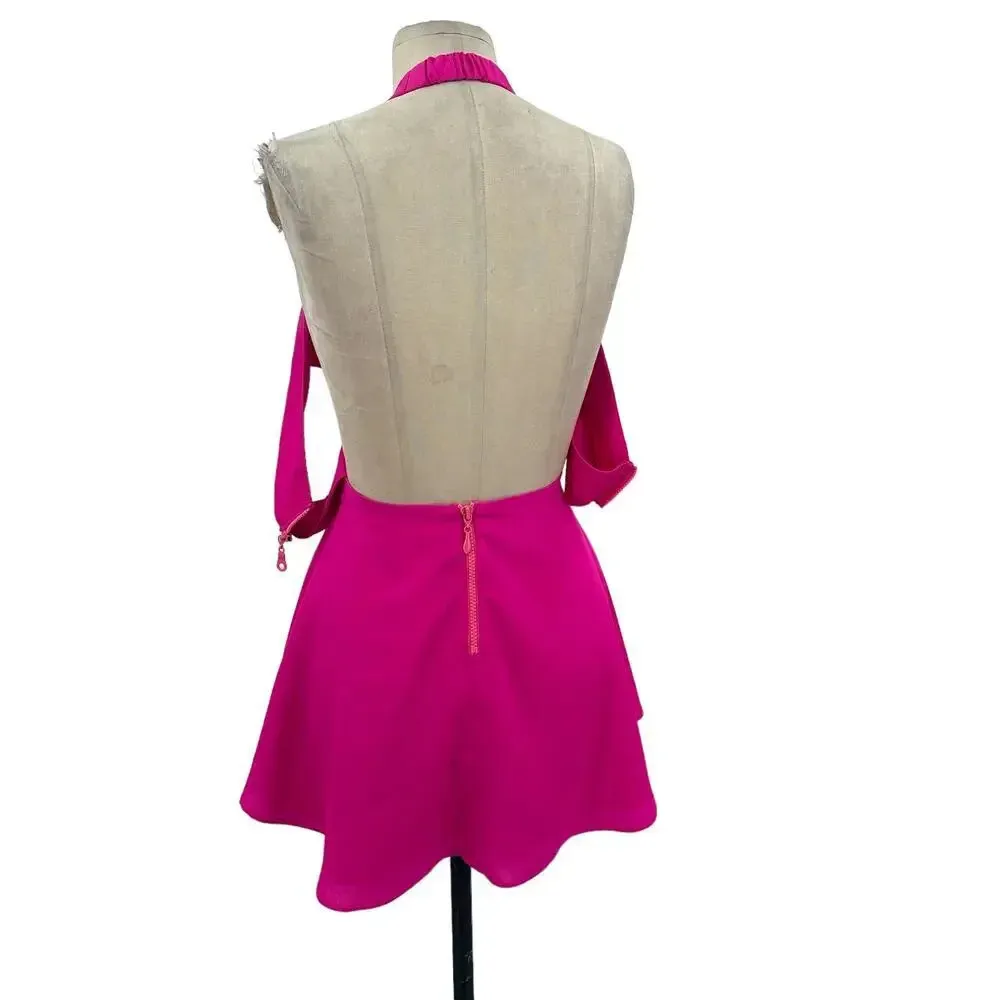 Naven x NBD Hot Pink Criss Cross‎ Cut Out Dress Revolve Size 0 - Image 8