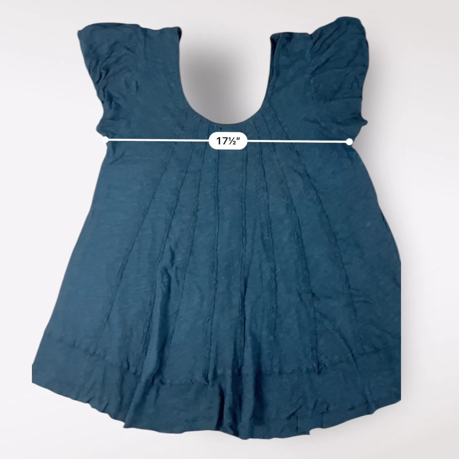 Free People We The Free Linen Star Top‎ Womens Size Medium Washed Black - Image 4