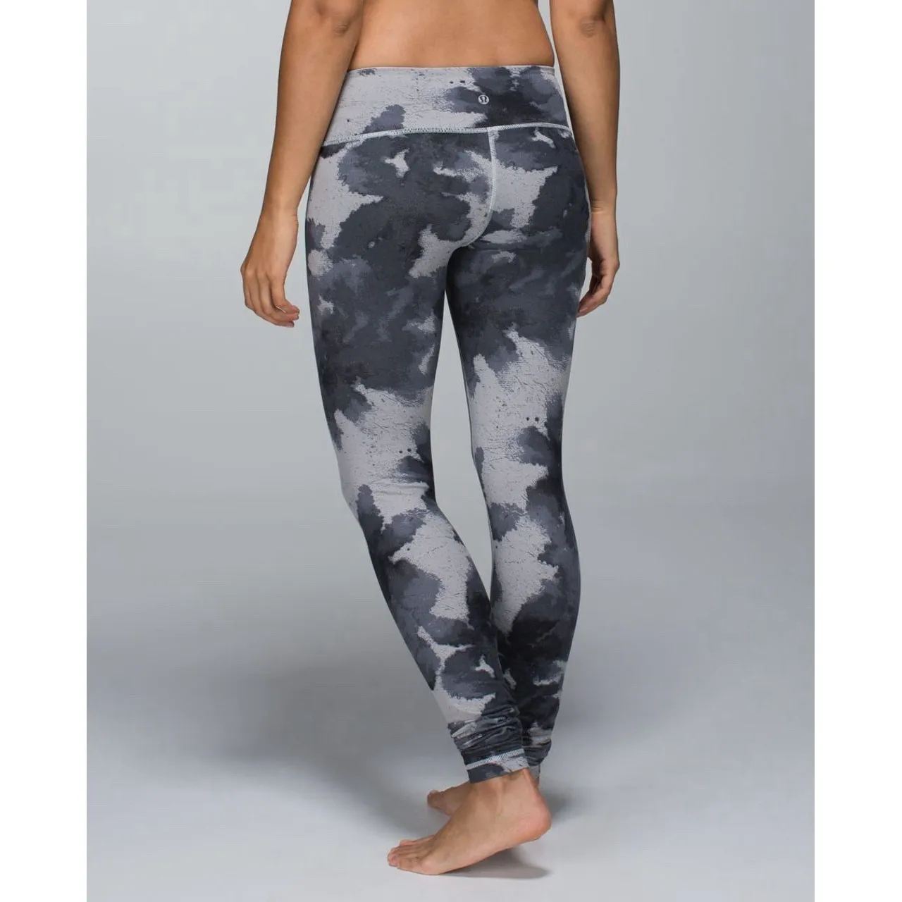 Lululemon Wunder Under Pant Size 6‎ Gray Floral Platoon Silver Spoon Leggings - Image 2