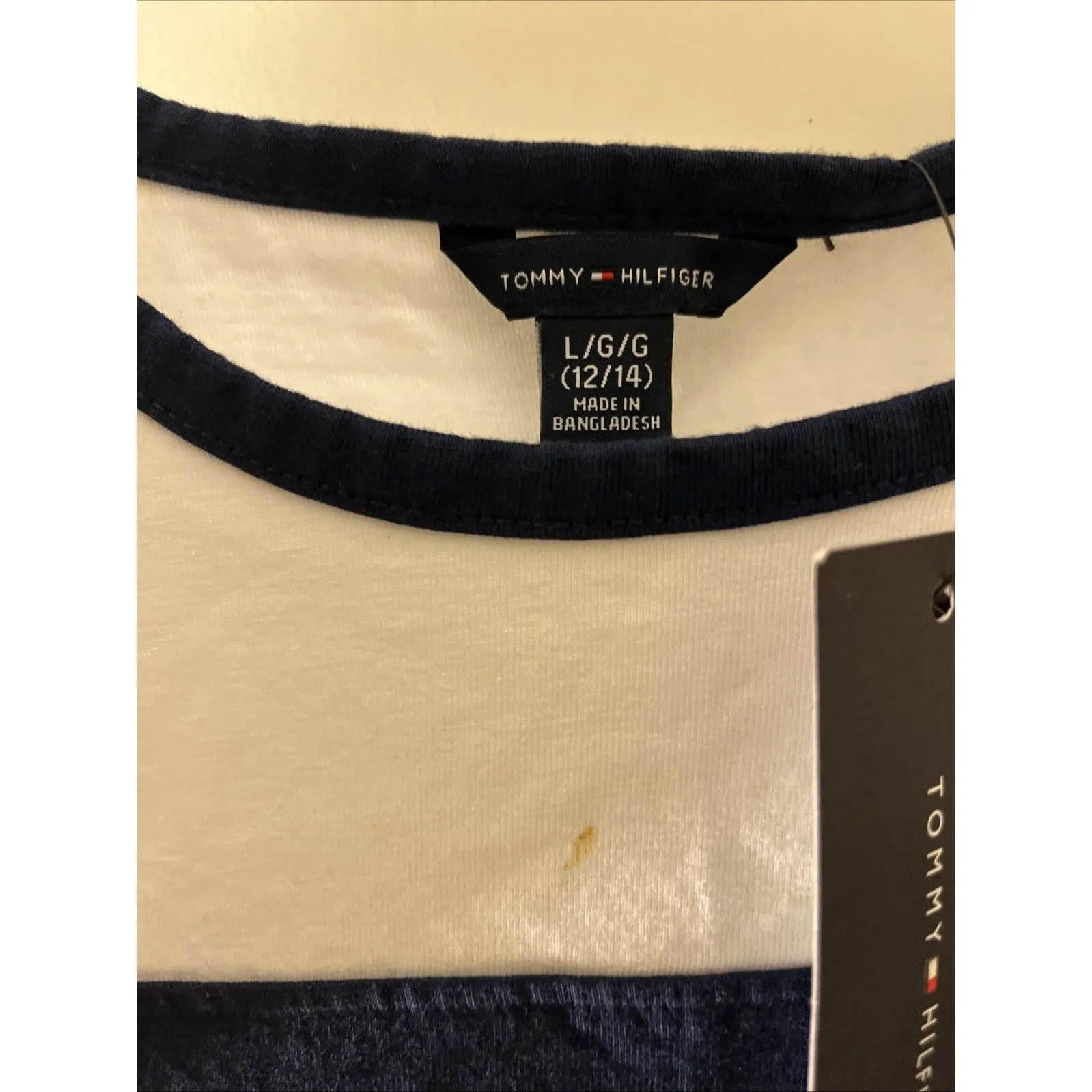 Tommy Hilfiger Striped T-Shirt Dress Multicolor Women's Juniors Size L (12/14) - Image 7