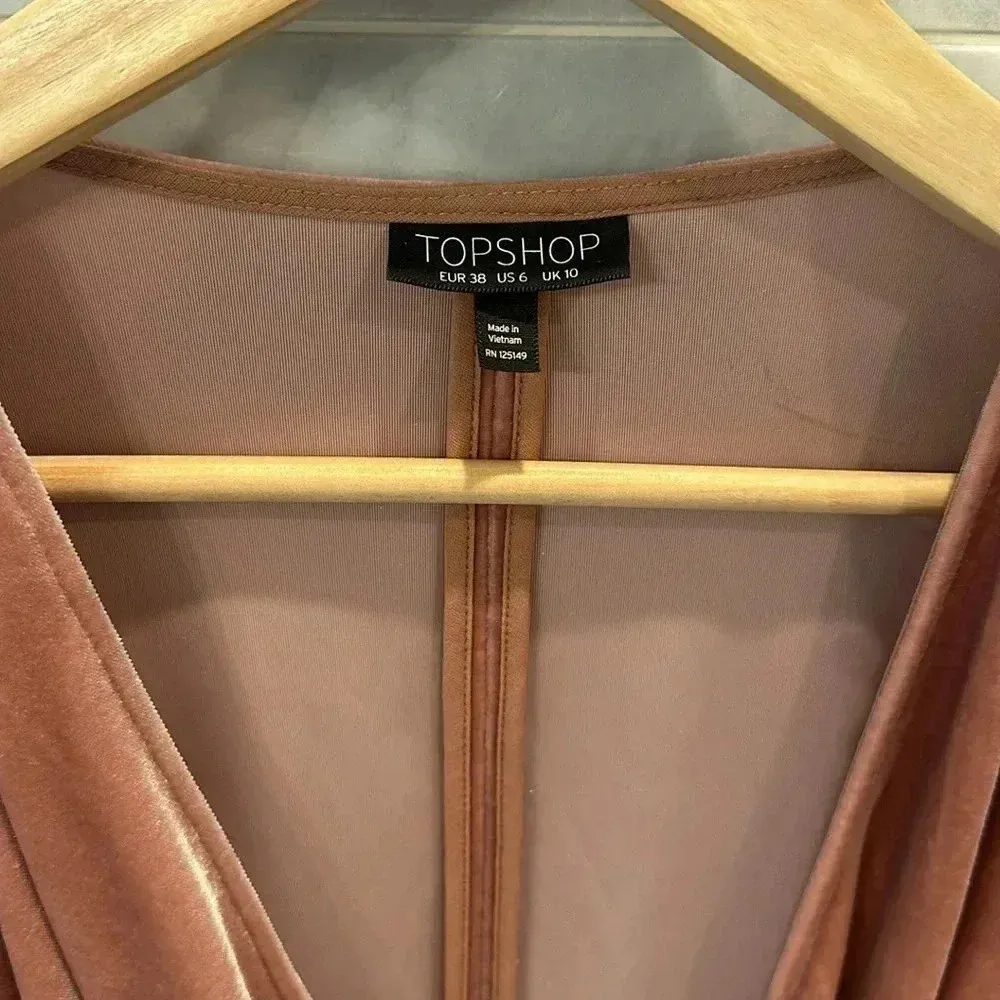 Topshop Velvet Ruched Mini Dress – Holiday Party / Cocktail – Size 6 - Image 5