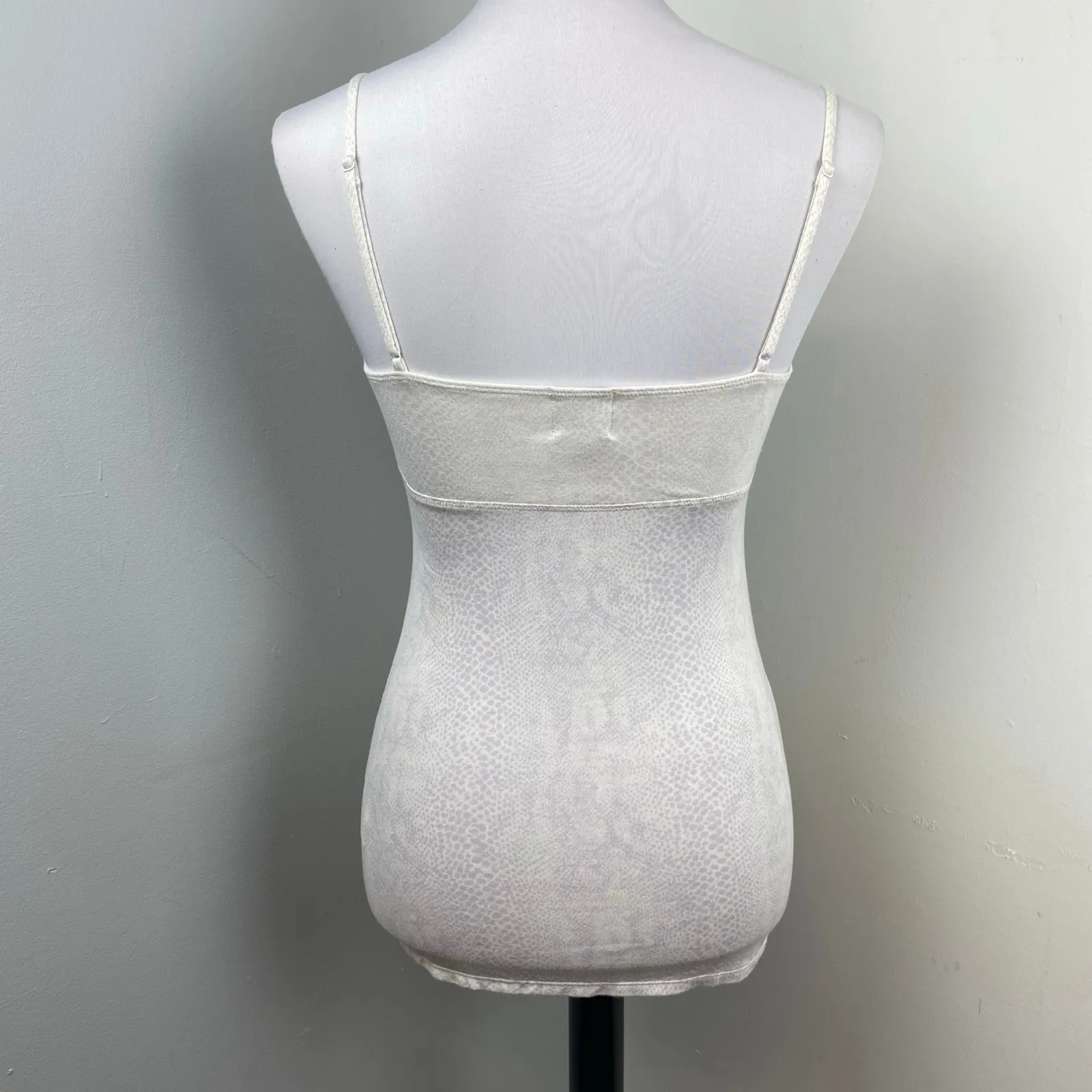 Free People Intimately White Purple Snakeskin Print Cami Tank Top Medium - Image 4