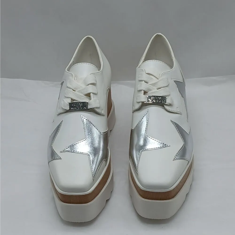 Y2K Retro Steve Madden Starpower Platform Sneakers Women's Size 6 Wedge Shoes - Image 2