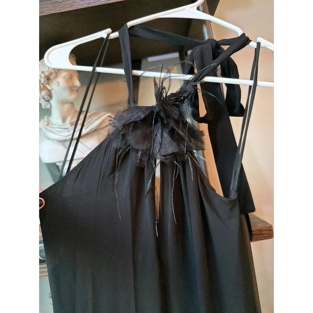 Le Superbe Kaia Botanica Jersey Dress Black Womens Size Medium - Image 6