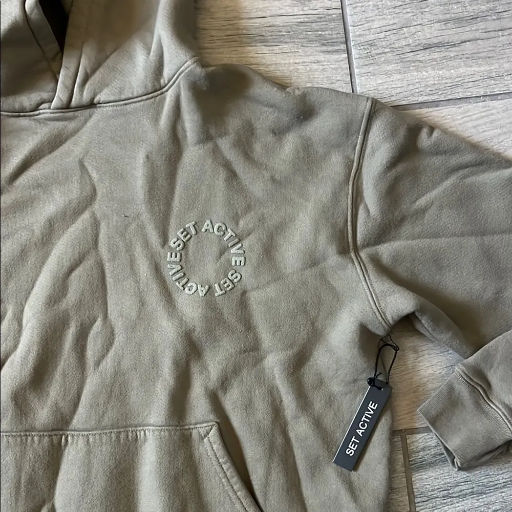 SET Active Green Cropped Hoodie - Image 3