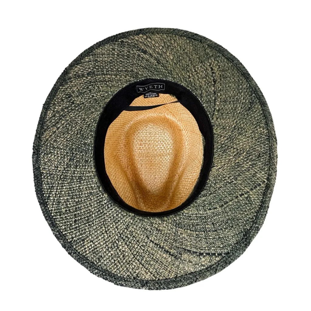 Wyeth Hayley Straw Hat in Indigo Natural Dip Dyed Wide Brim Straw Hat Tan - Image 4