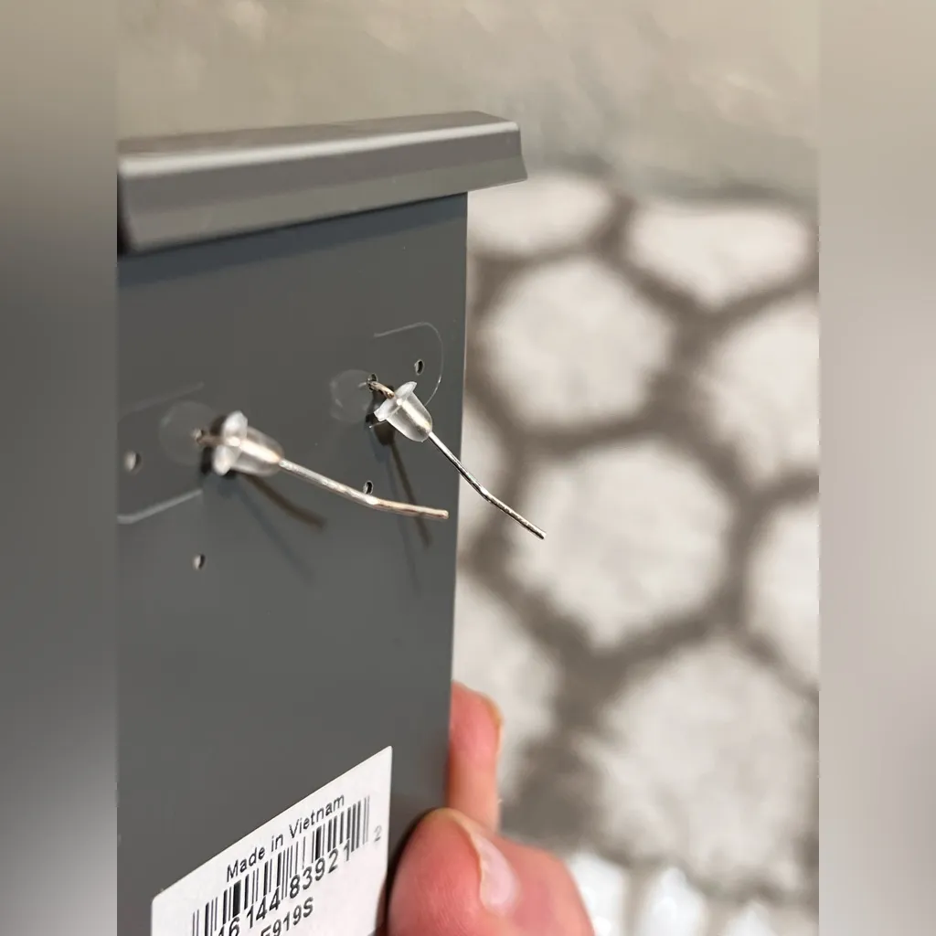 Rain Silver Hammered Dangle Earrings - Image 4