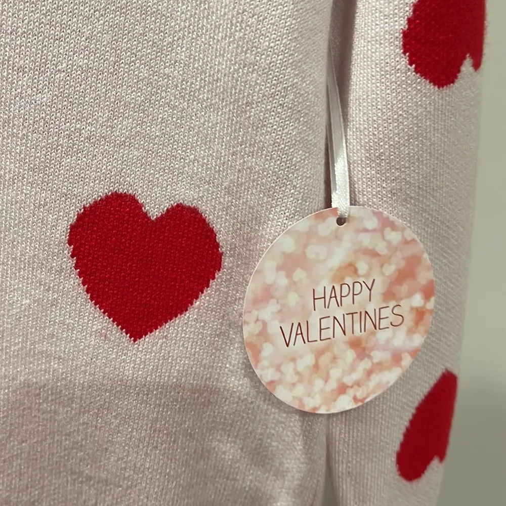 MARLED REUNITED CLOTHING VALENTINES DAY SWEATER. WHITE w RED HEARTS - Image 6