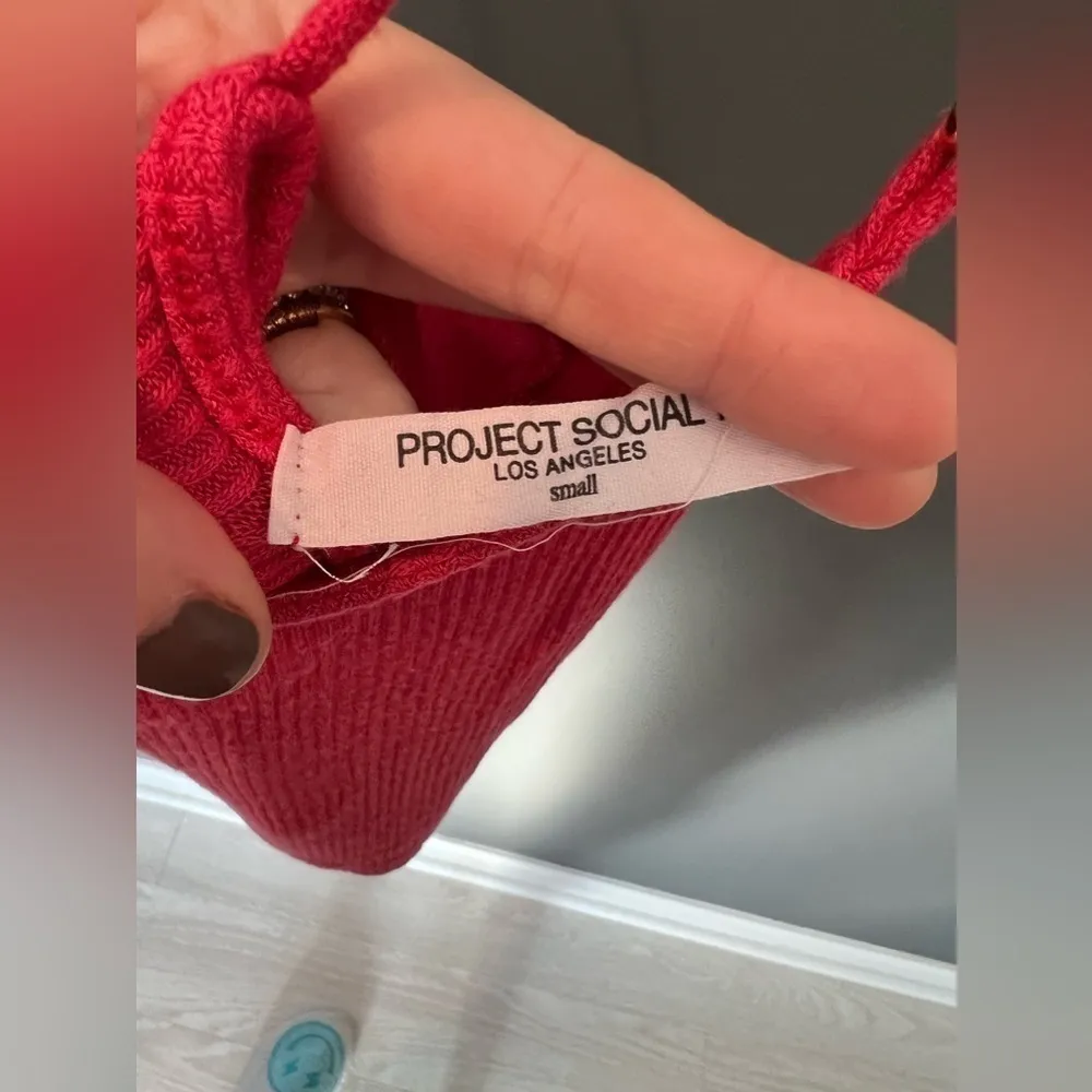 Red Project Social Tank Crop Top, Small - Image 3