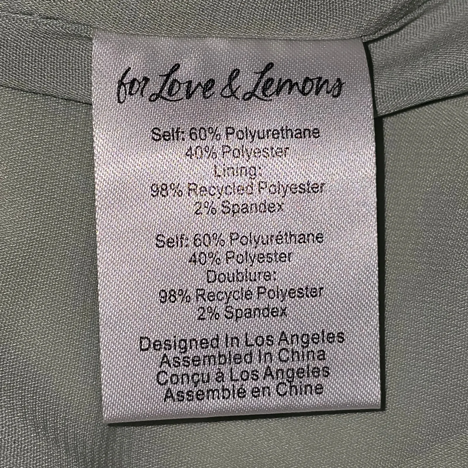 For Love‎ & Lemons Womens Pastel Green Faux Leather Talia Boyfriend Blazer Large - Image 4