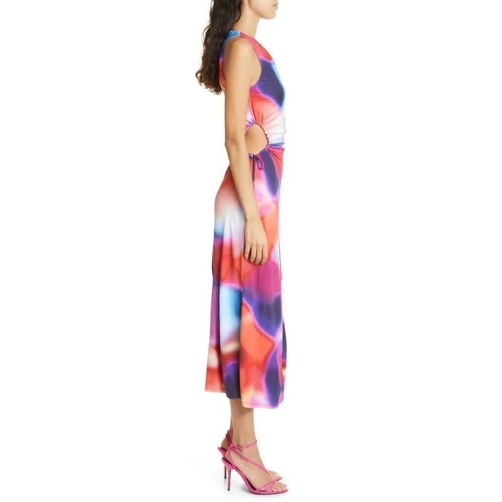 Rebecca Vallance Del Prado Midi Dress in Multicolor 4 Womens Cut out Cocktail Red - Image 14
