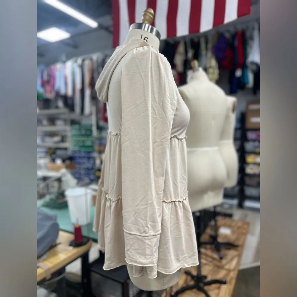 Layered Ruffle Hoodie M - Image 7