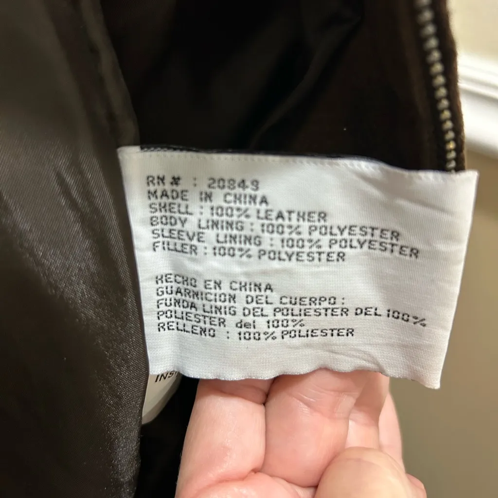 Disney Winnie the Pooh Vintage Brown Suede 100% Leather Coat‎ Womens  Sz S NWT - Image 7