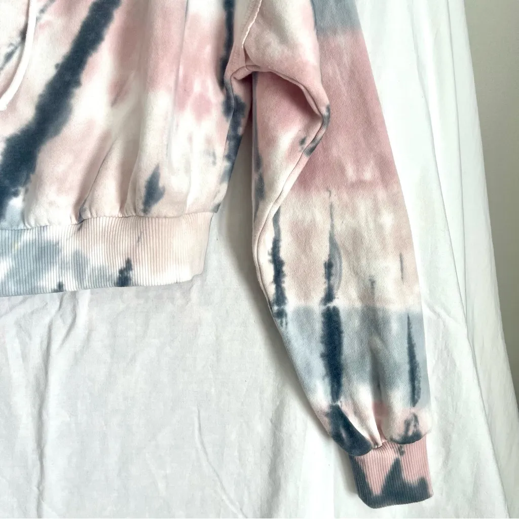 AEROPOSTALE | Tie Dye Cropped Fleece Lined Hoodie Sweatshirt Sz S - Image 4