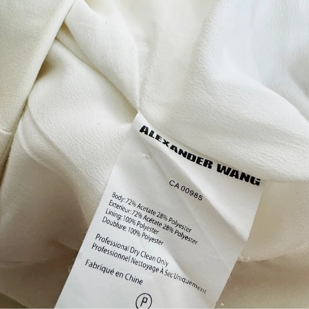 Alexander Wang off-white wide leg culottes with back buckle  EUC - Image 10