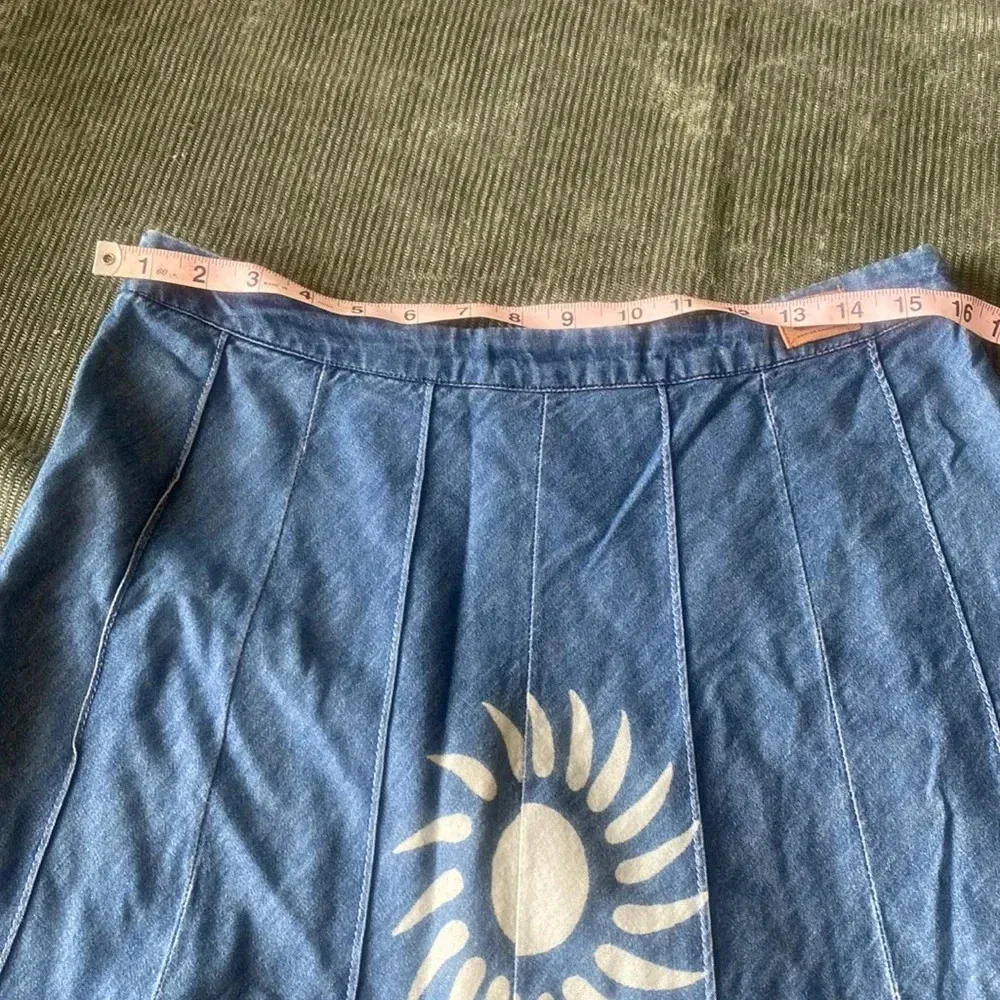 Designer skirt by Adolfo Dominguez denim print Gray - Image 6