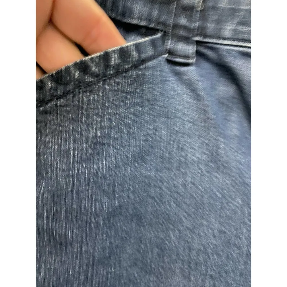 L.l. Bean Jeans 14 Dark Wash Blue High Waist Straight Leg Cotton Blend Stretch - Image 3