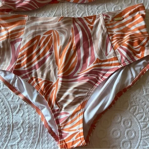 SUNSEEKER‎ Sunkissed Safari Rust BIKINI SWIMSUIT Pink Size M - Image 3