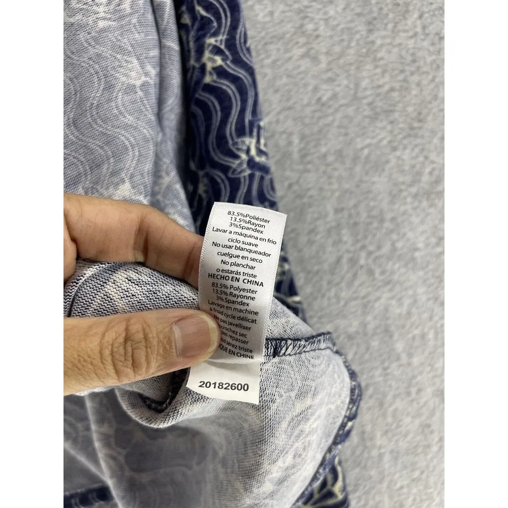 Lularoe Women's Open Front Cardigan Blue Floral Long Sleeve Full Length Small - Image 3