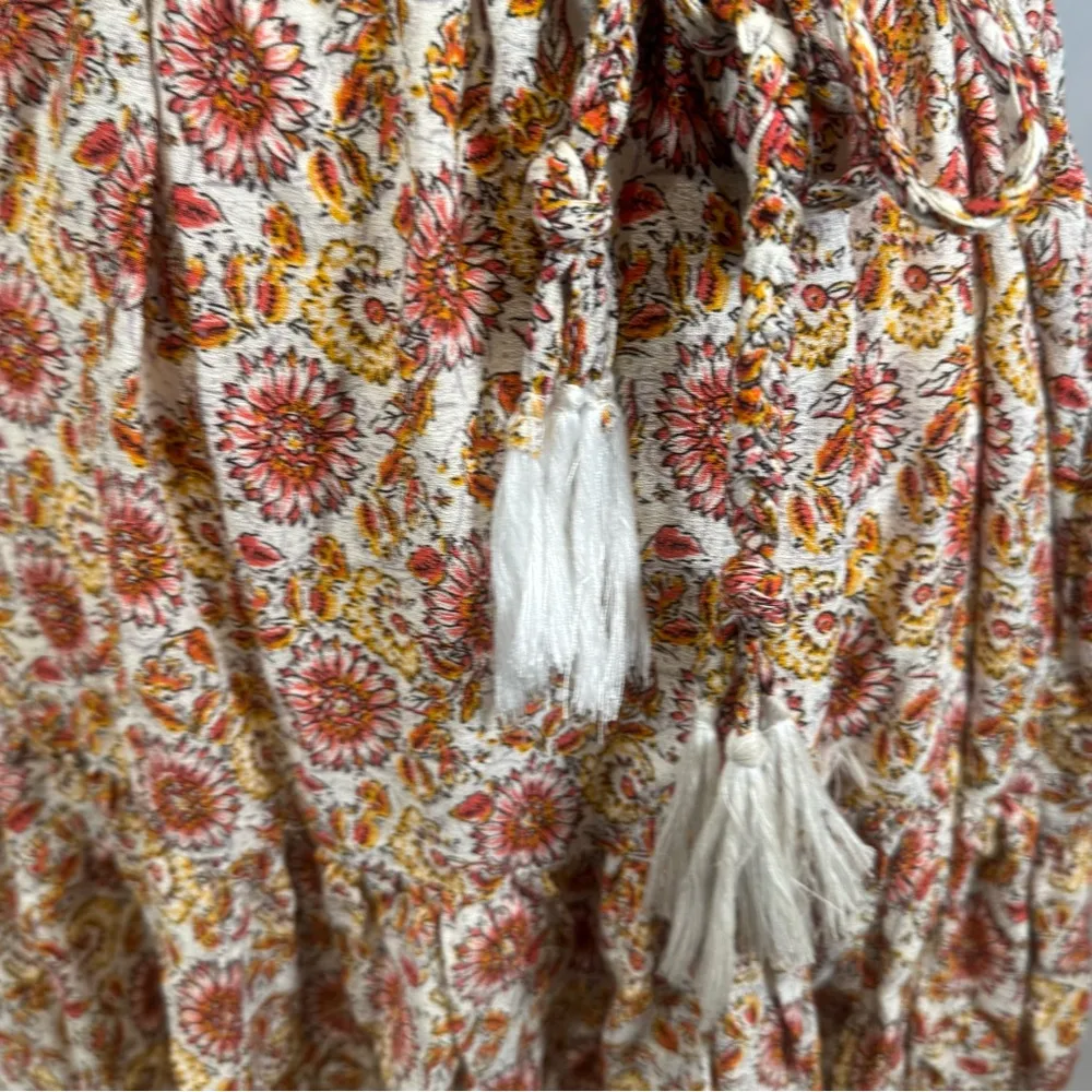 Cynthia Rowley Cottagecore floral off shoulder mini dress size medium - Image 4