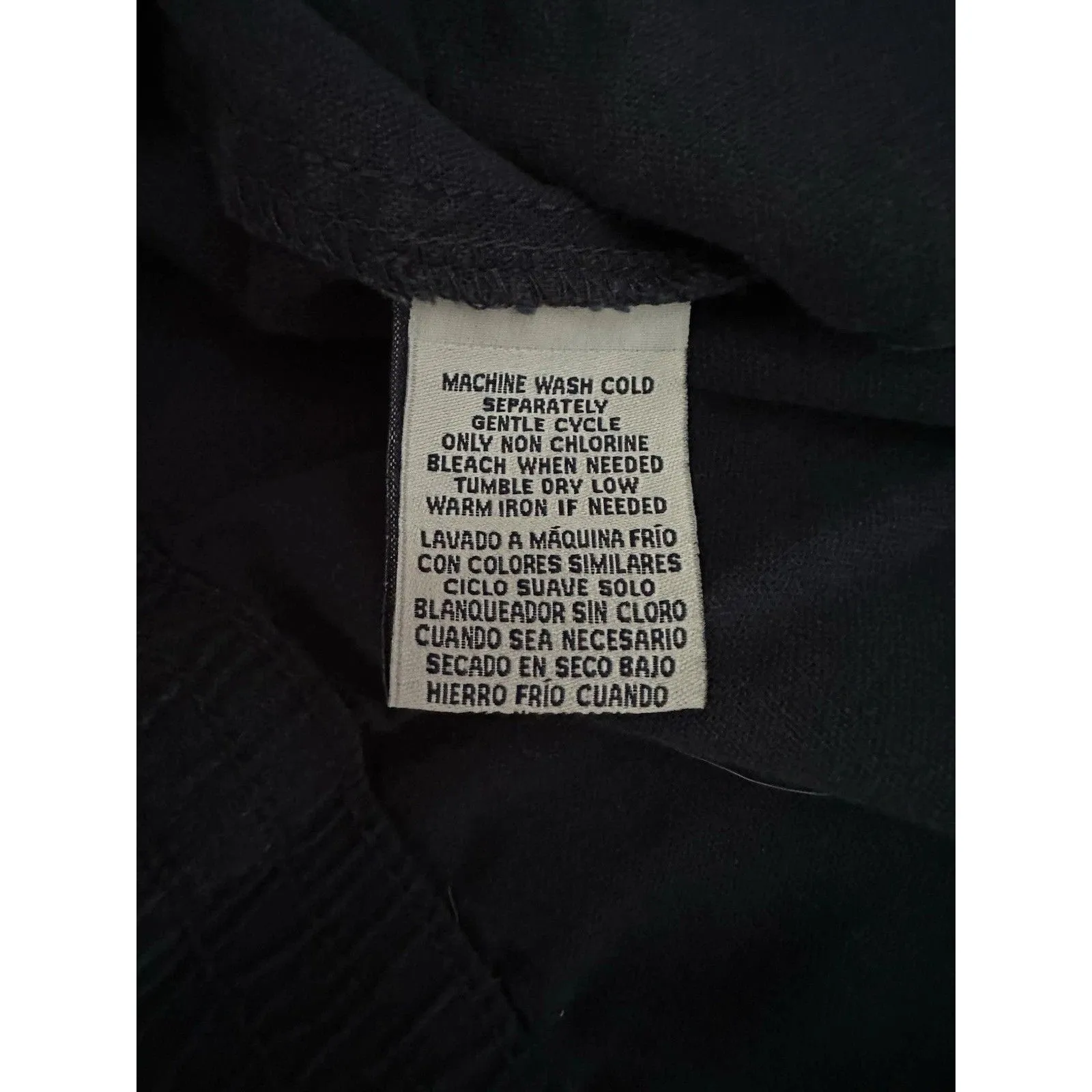 Caribbean Joe Blue Elastic Waist Blue Linen Blend Casual Cropped‎ Capri Pant XL - Image 4