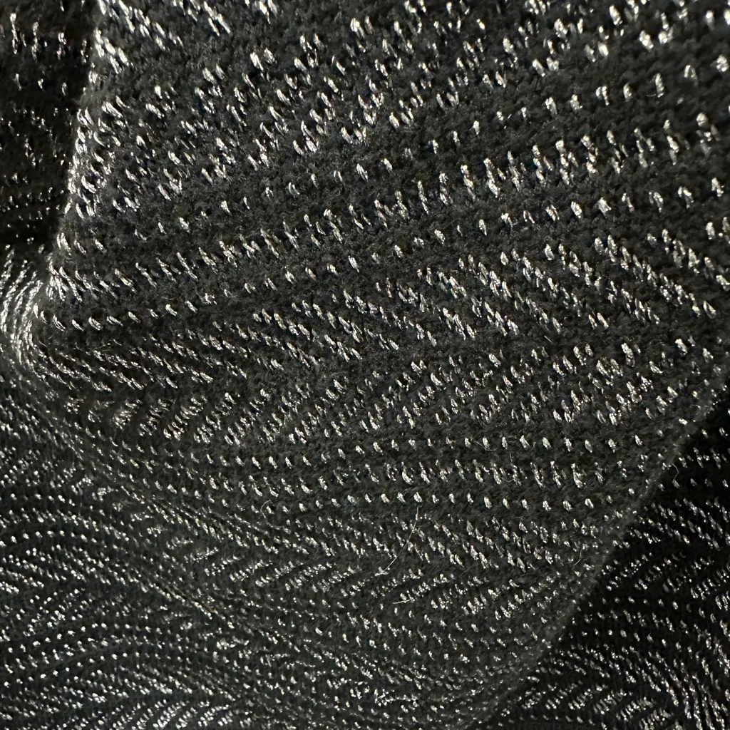 White House Black Market Metallic Knit Open Long Cardigan black and silver XS - Image 6