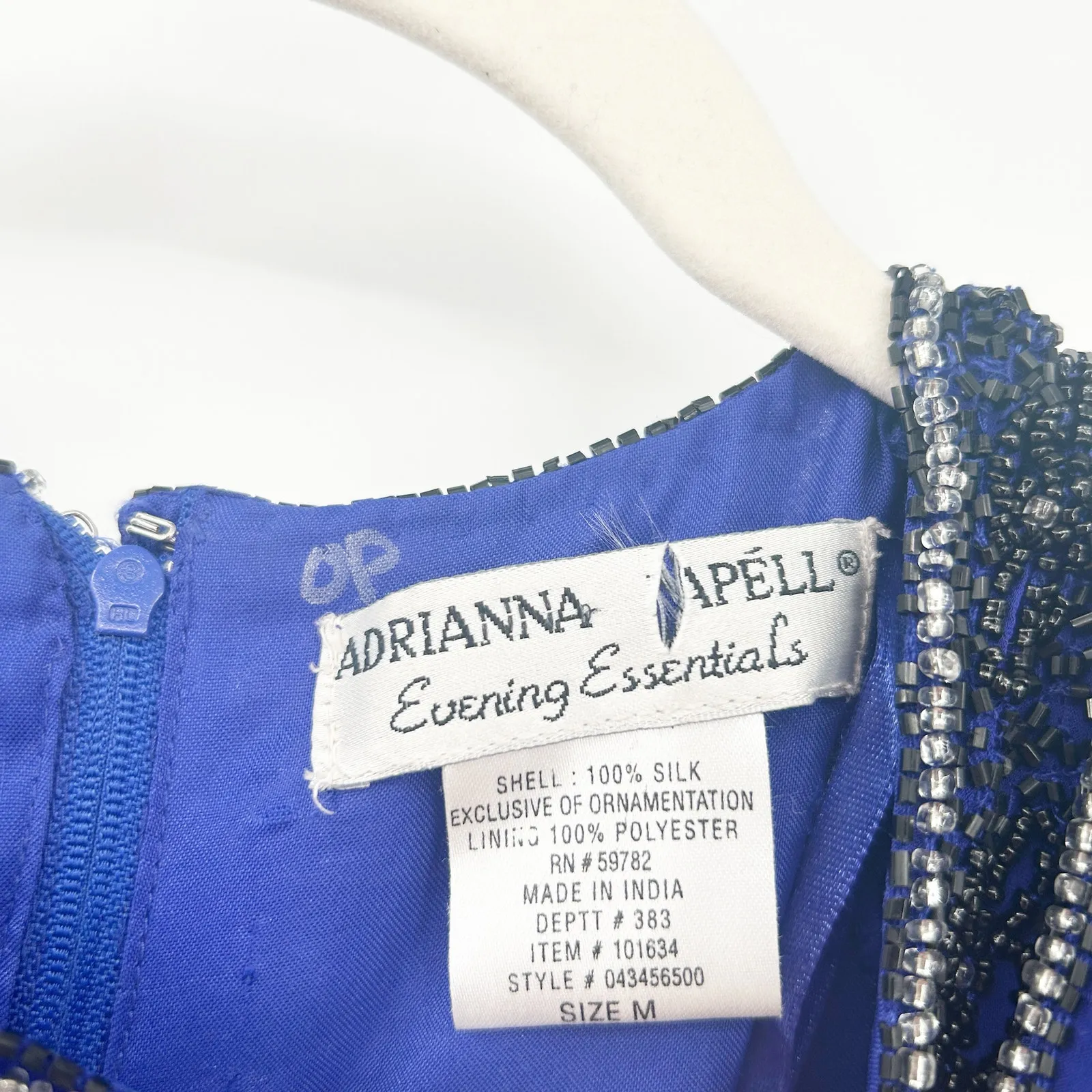 Adrianna Papell‎ Womens VTG Vintage 100% Silk Flower Beaded Party Evening Top M - Image 4