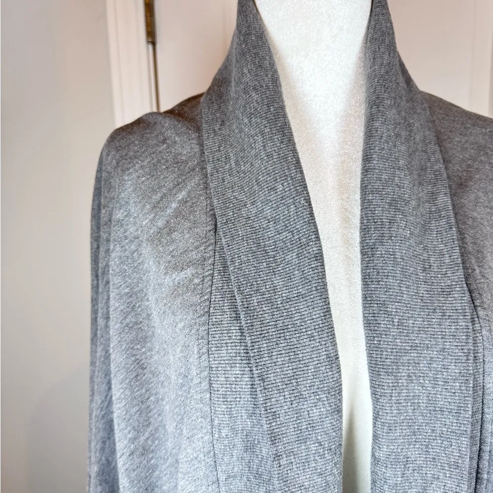Banana Republic Gray Open Front Cardigan L Chic Cozy Classic Minimalist Office - Image 2