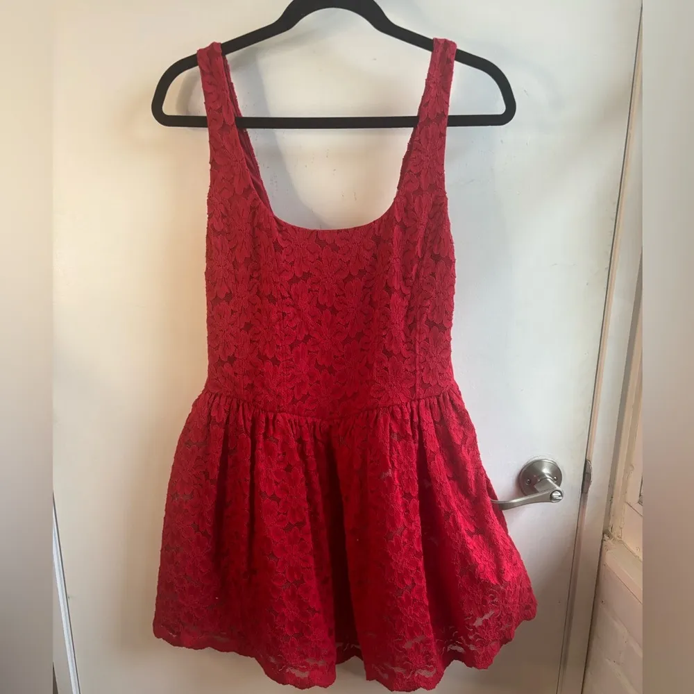 Show Me Your Mumu NEW WITH TAGS Ricci Skort red Dress large holiday party‎ - Image 3