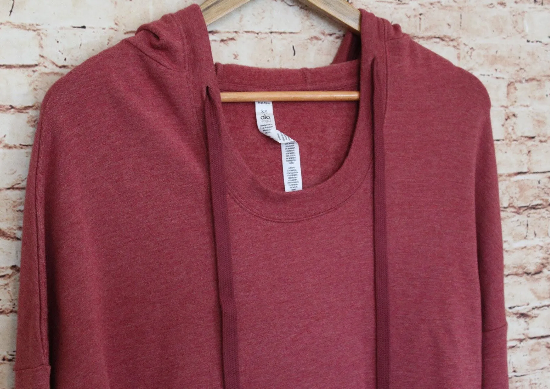 | Velvet Red Heather Fluid Tunic Essential Hoodie - Image 6
