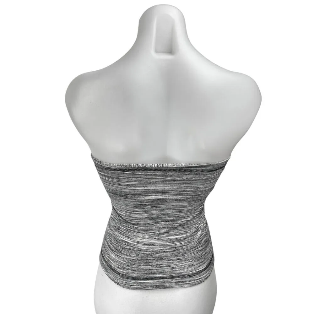 Lululemon Women's Gray Heather Strapless Sleeveless Tube Bandeau Top Size 0 - Image 2