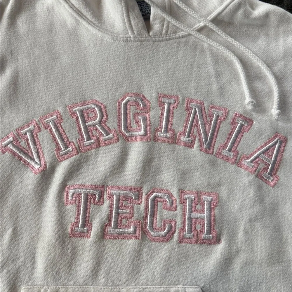 Women’s Virginia Tech White College Hoodie Embroidered Size S NEW - Image 7