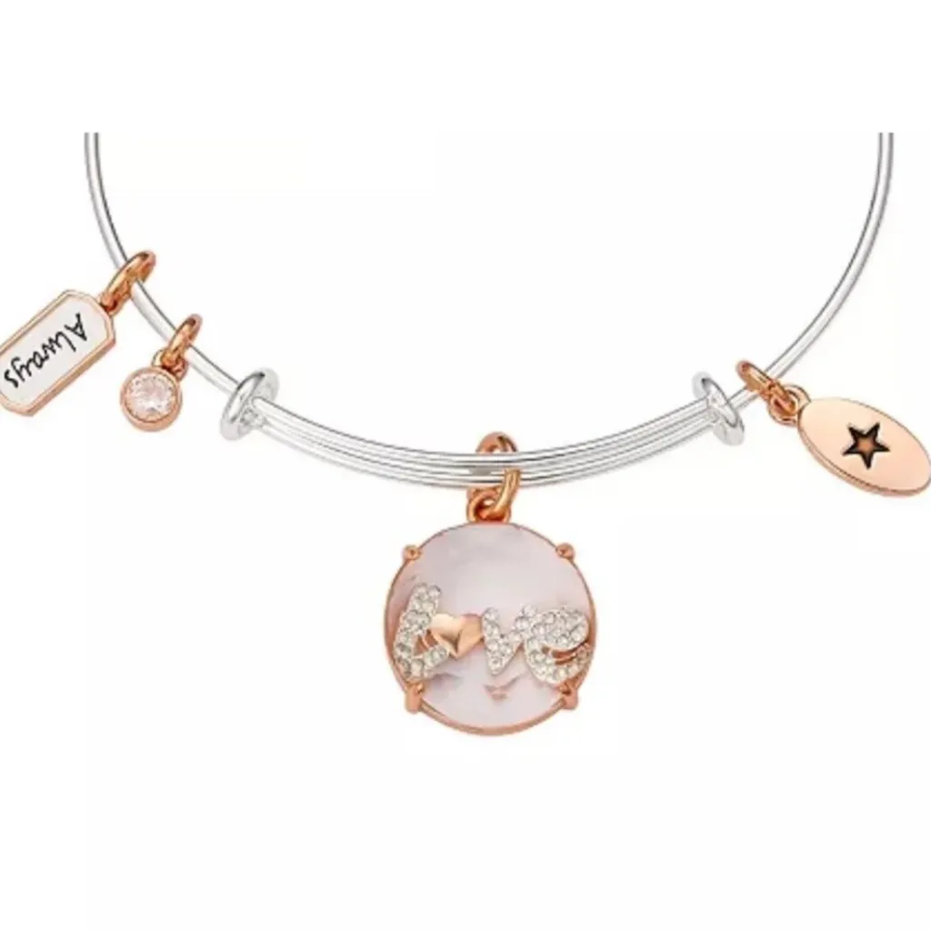 Unwritten Always Love Stainless Steel 14k Gold Plated Adjustable Bracelet NWT - Image 3