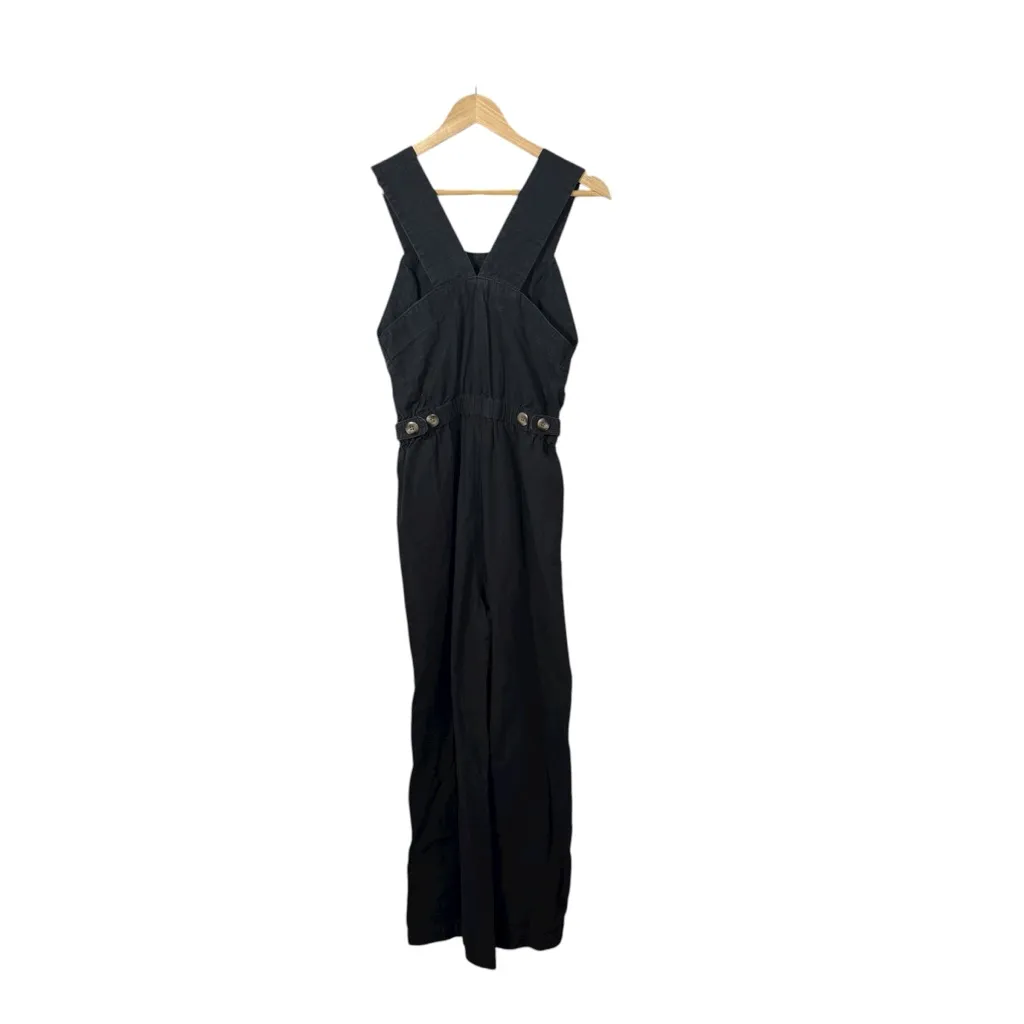 Everlane Women’s The Fatigue Apron Cotton/Linen Jumpsuit in Black Size 2 - Image 11