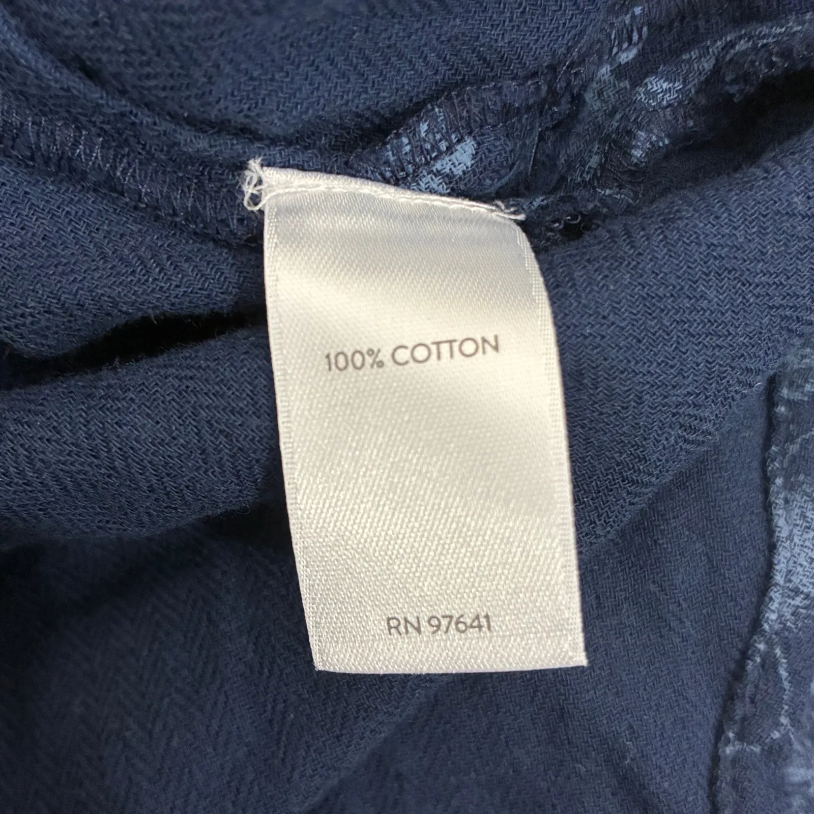 Pure Jill 100% Cotton Floral Button Down Tunic Top Womens XL Blue Coastal - Image 6