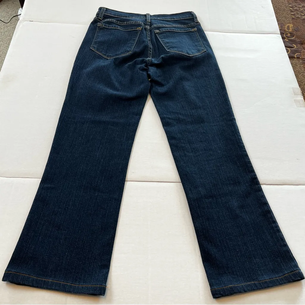 NYDJ Womens Size 4 Blue Dark Wash Denim Jeans Straight‎ Tummy Tuck Five Pockets - Image 10
