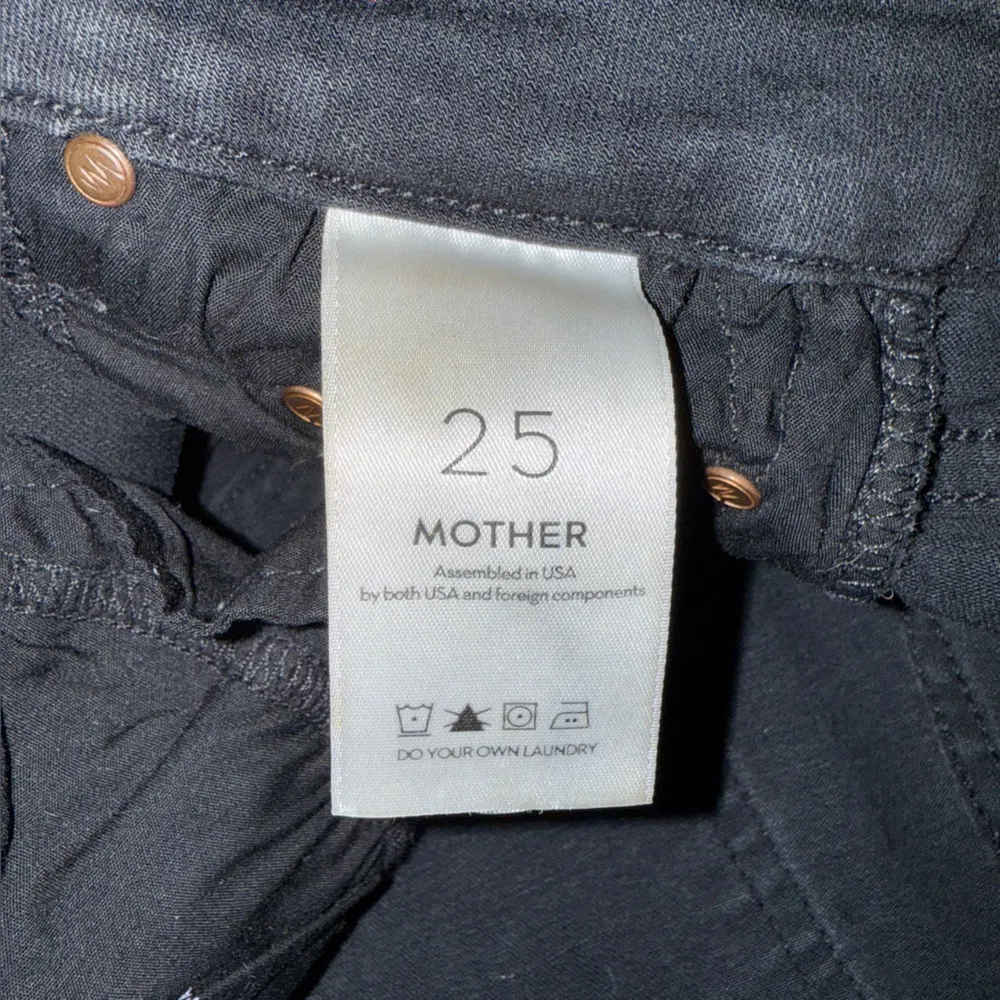 Mother Denim The Looker Ankle Fray Skinny Jeans in Guilty As Sin Sz 25 Gray Wash - Image 10