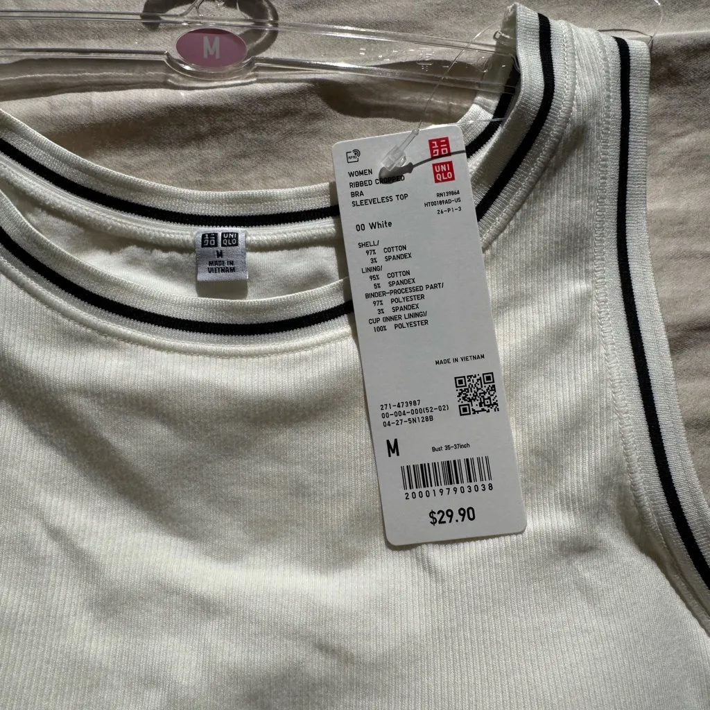 Uniqlo  - Ribbed Cropped Bra Top - Image 3