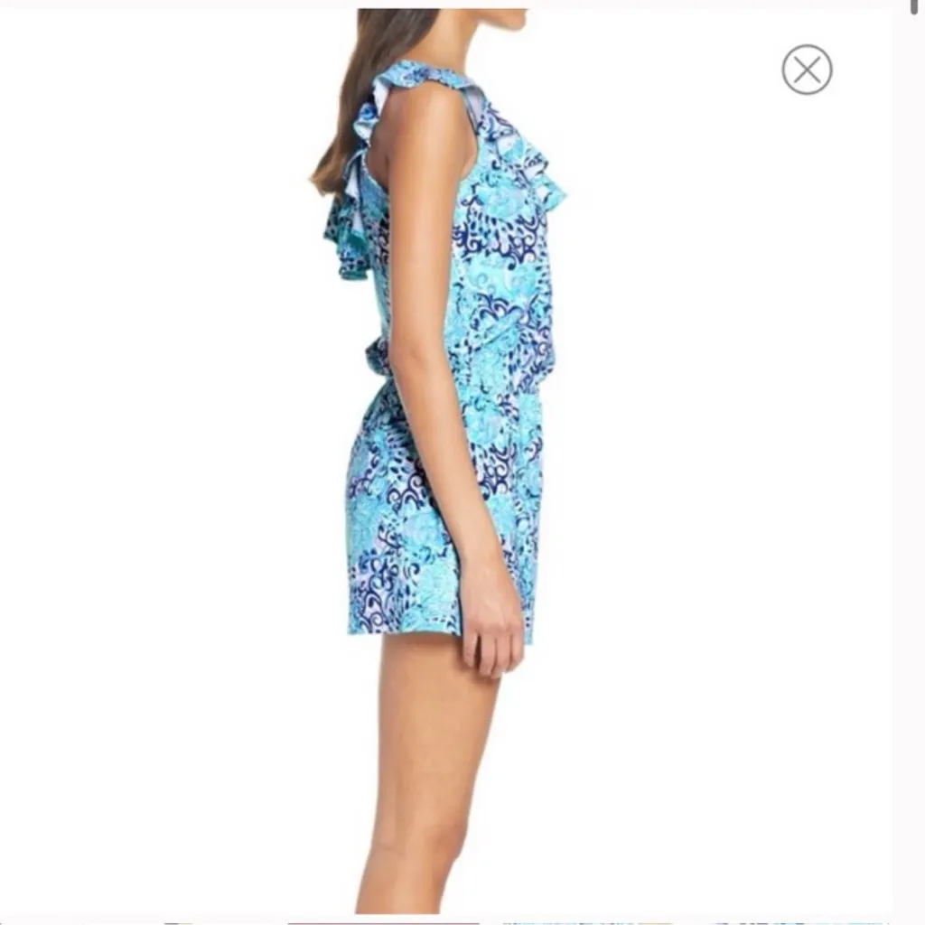 Lilly Pulitzer light Aqua Spritz Alessa romper - Image 3