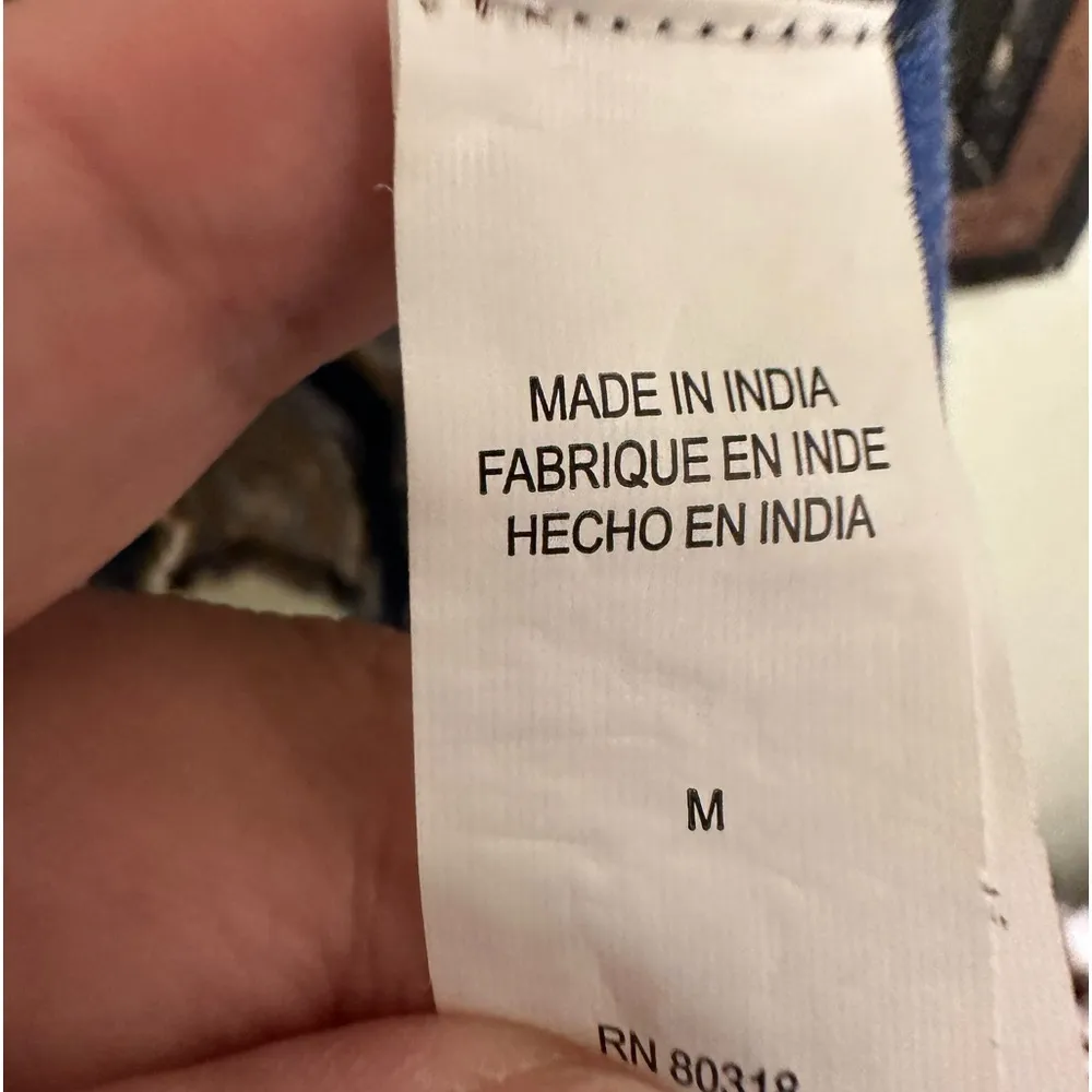 Lucky Brand long sleeve tie vneck paisley top - Image 3