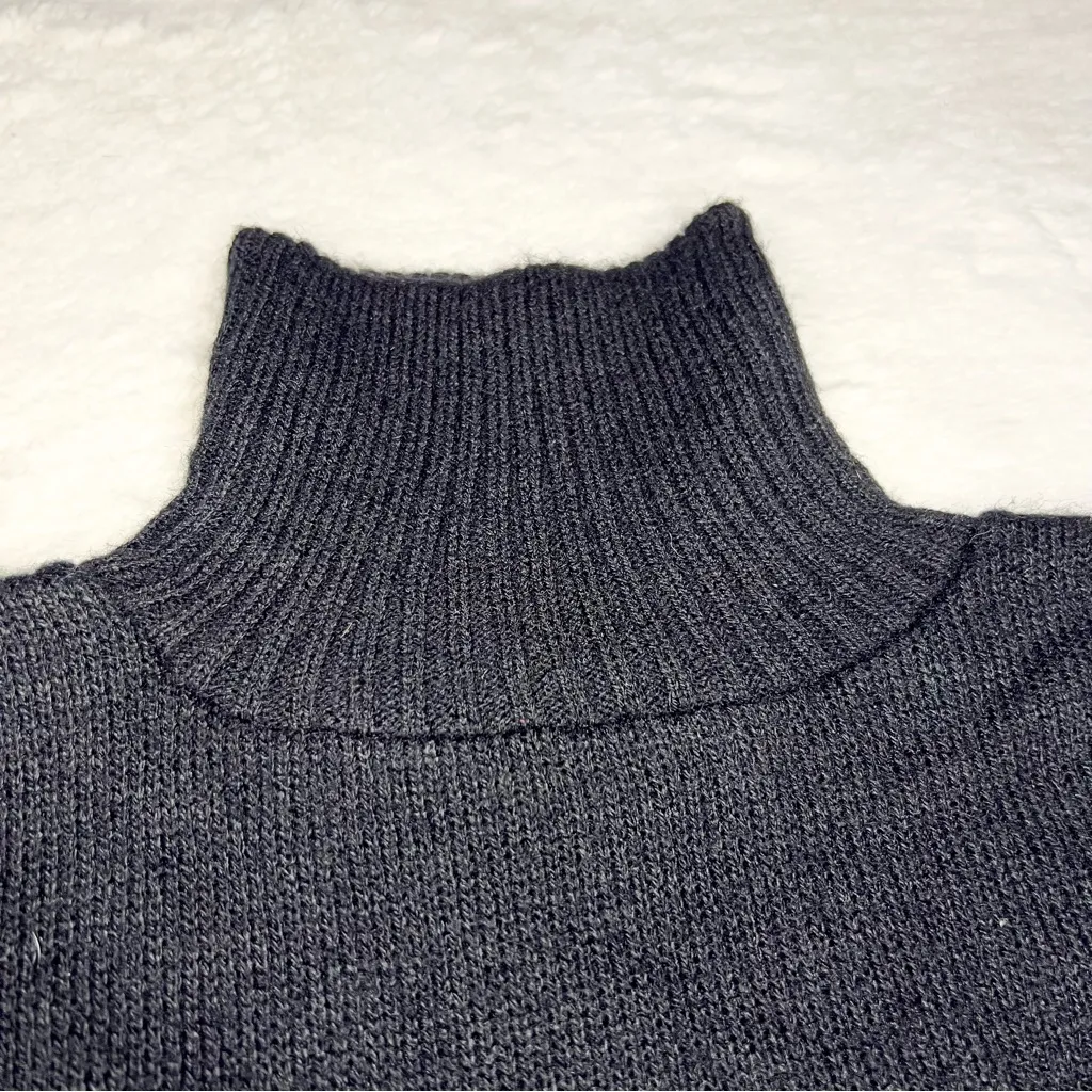 3 Vintage Ribbed Knit Turtleneck Dickies in Green, Yellow, and Black Neck Warmer - Image 9